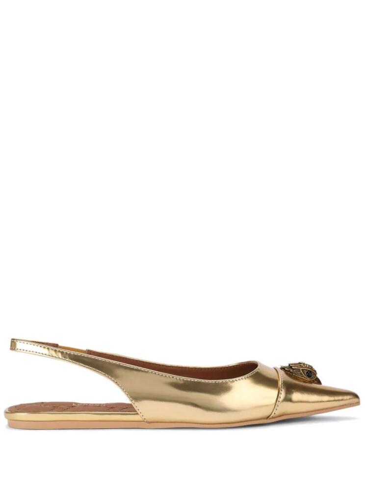 Kurt Geiger London Belgravia slingback ballerina shoes - Gold Cover