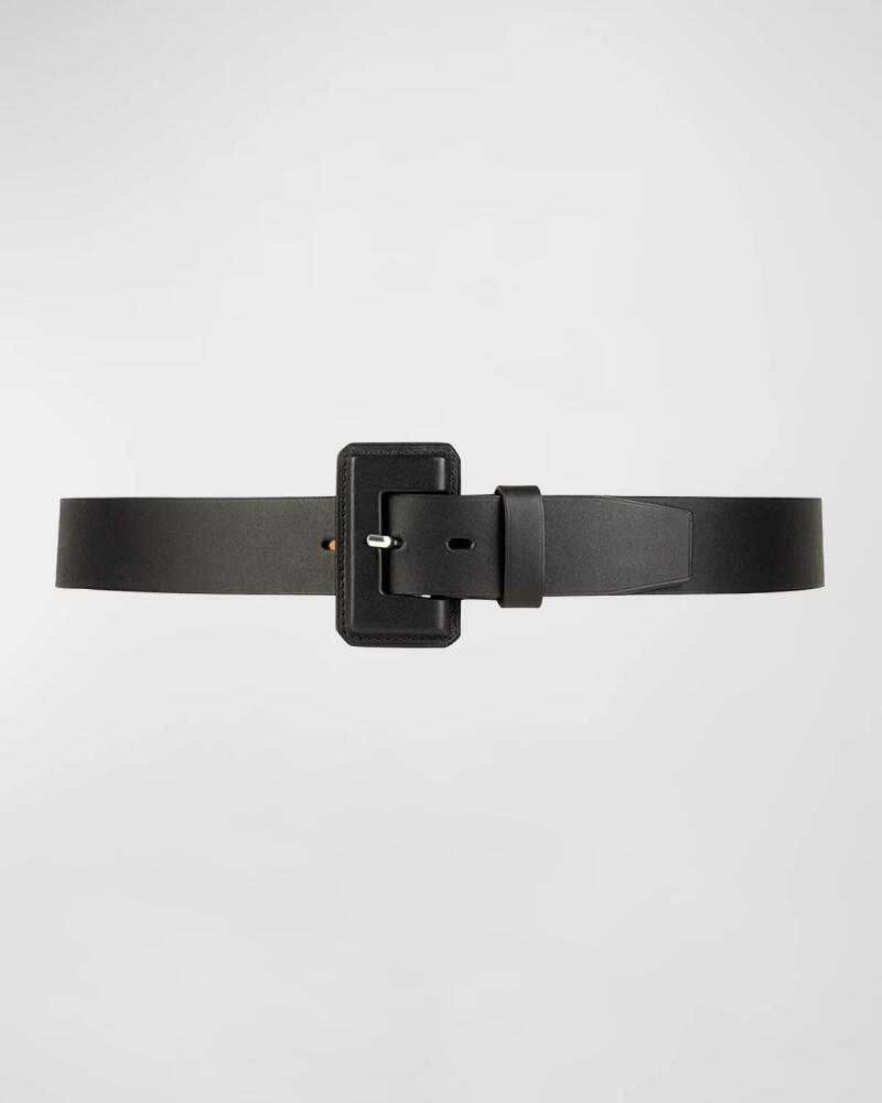 Vaincourt Paris La Petite Merveilleuse Timeless Leather Belt with Covered Buckle Cover