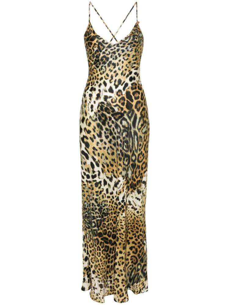 Roberto Cavalli leopard print silk dress - Brown Cover