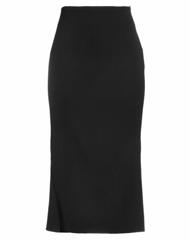 Giorgio Armani Woman Midi skirt Black Virgin Wool, Elastane Cover