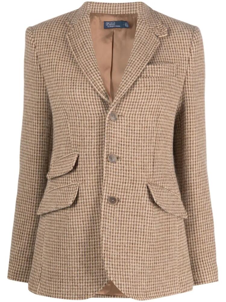 Polo Ralph Lauren interwoven bird's eye blazer - Brown Cover