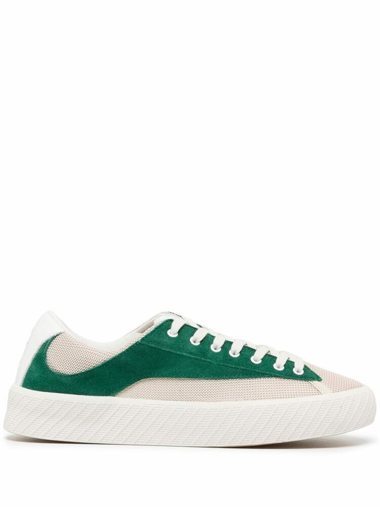 BY FAR suede-panel sneakers - Green Cover