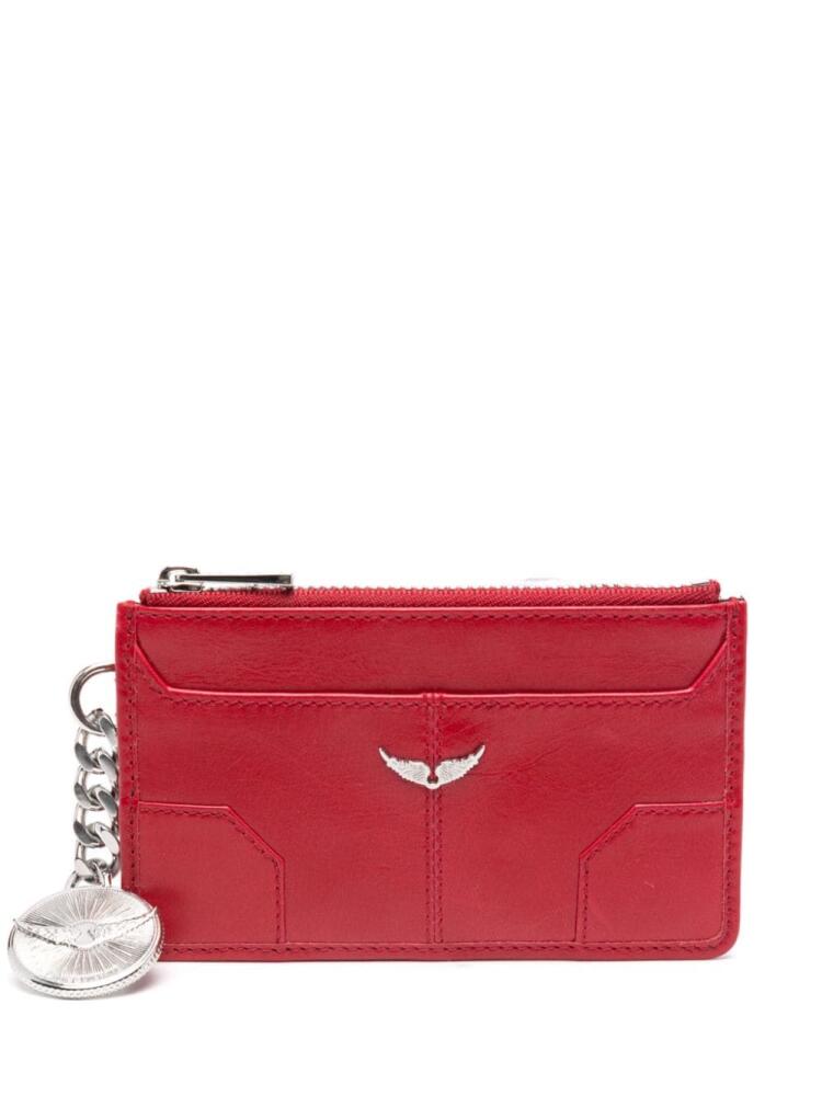 Zadig&Voltaire Sunny leather card holder - Red Cover