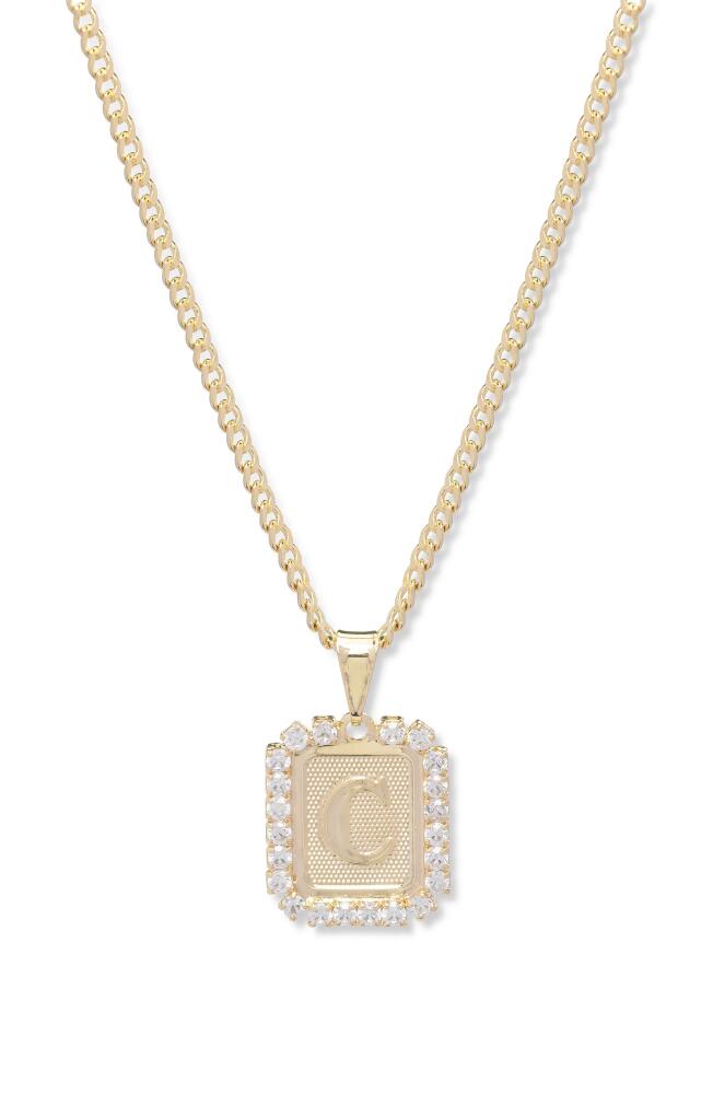 Bracha Royal Initial Card Necklace in Gold- C Cover