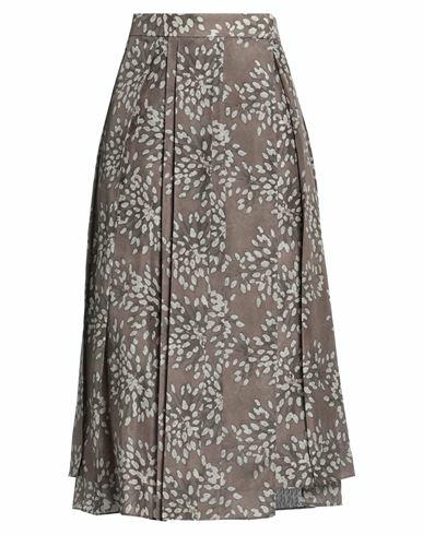 Brunello Cucinelli Woman Midi skirt Dove grey Silk Cover