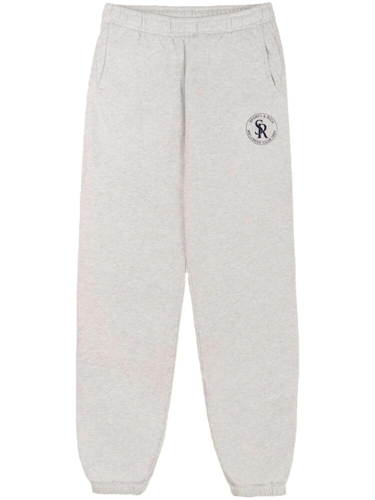 Sporty & Rich S&R logo cotton blend sweatpants - Grey Cover