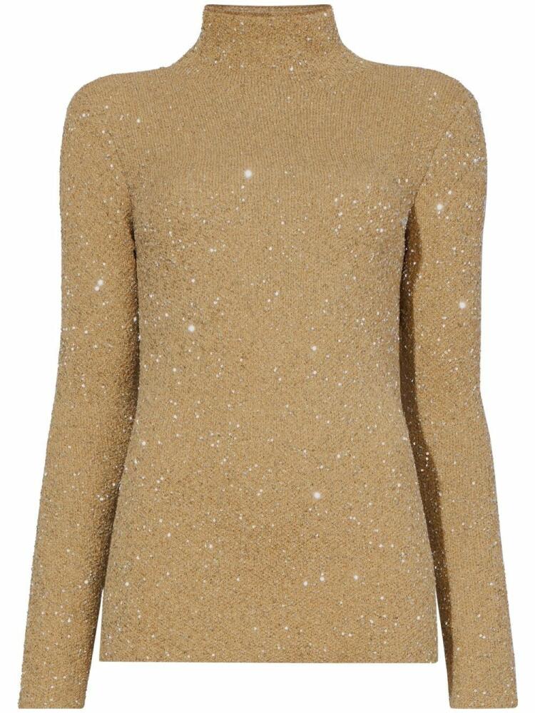 Proenza Schouler sequin-embellished cut-out jumper - Neutrals Cover