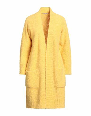 Kangra Woman Cardigan Ocher Alpaca wool, Wool, Silk, Polyamide Cover