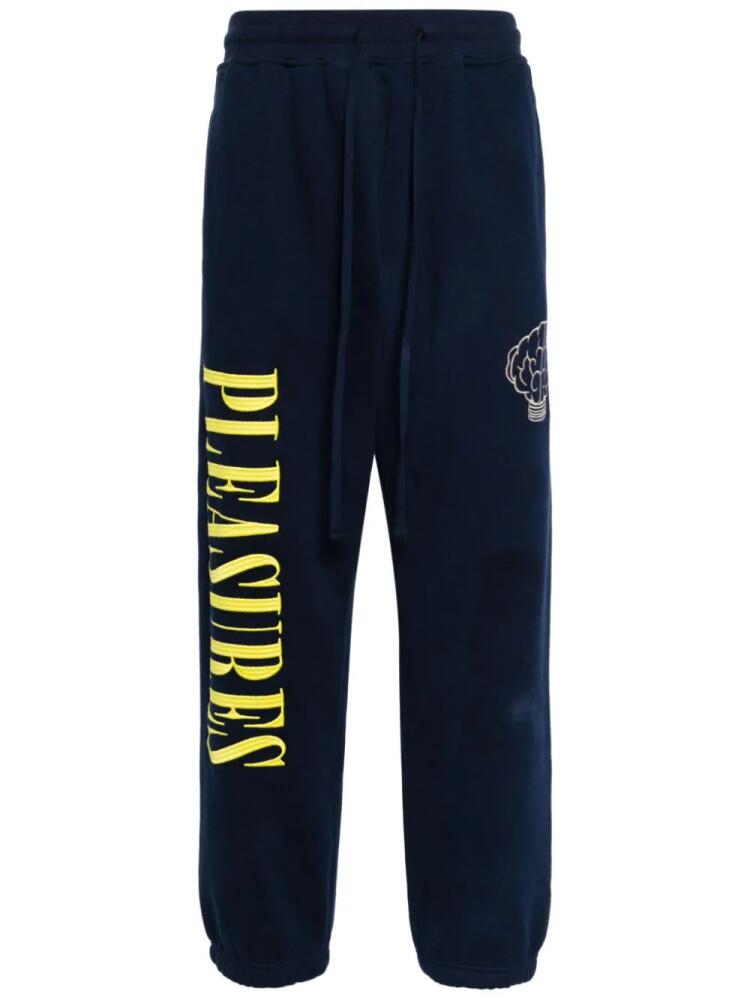 Pleasures logo-embroidered track pants - Blue Cover