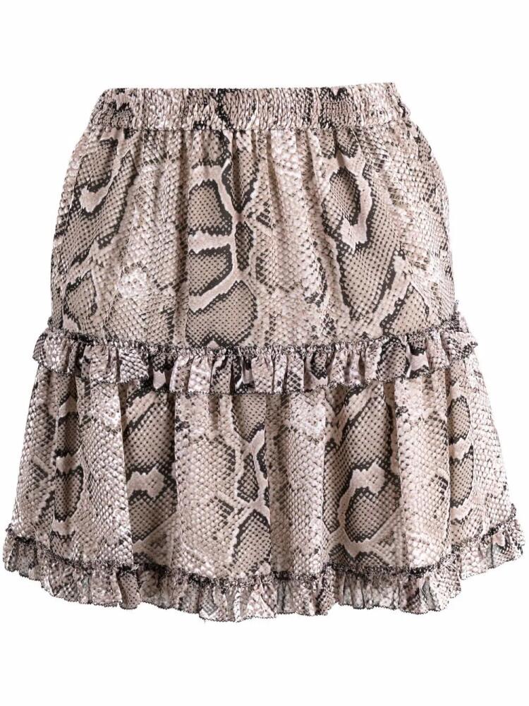 Michael Michael Kors snakeskin-print mini skirt - Neutrals Cover