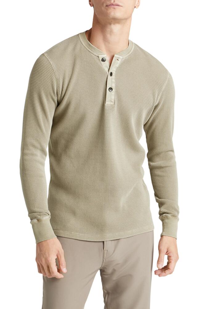 Goodlife Waffle Stitch Thermal Henley in Timber Cover