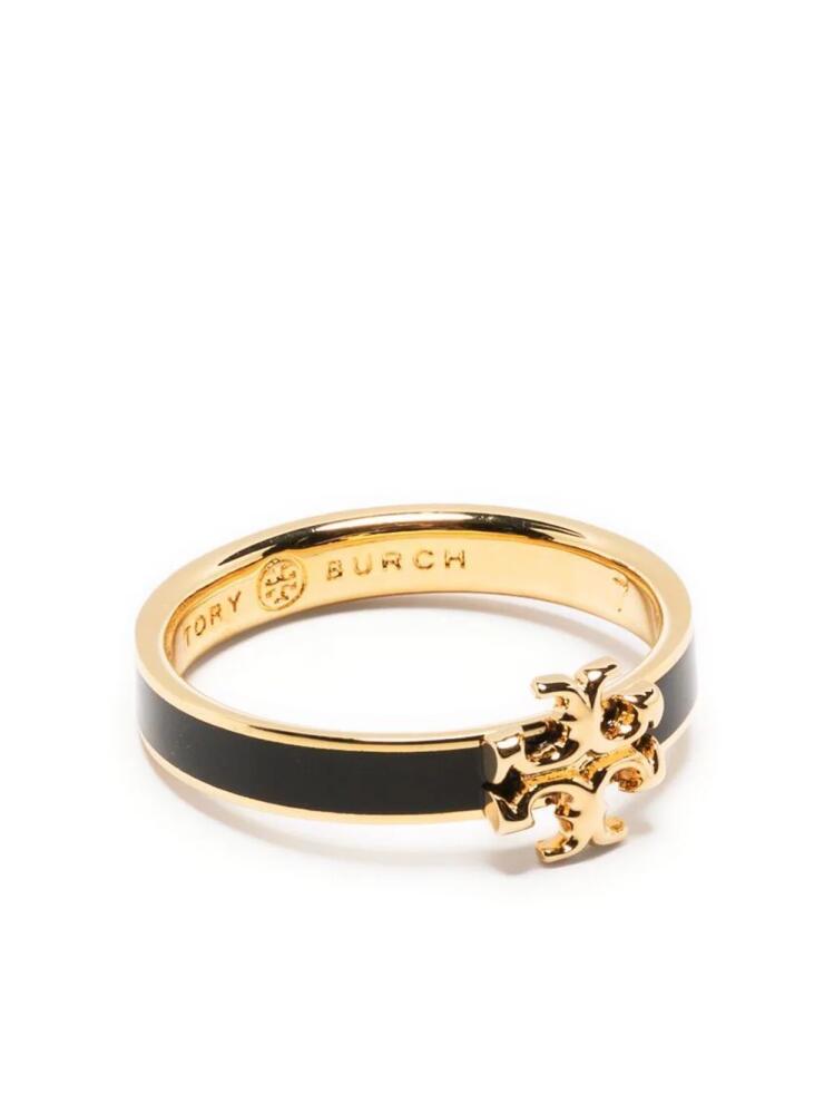 Tory Burch logo-plaque ring - Gold Cover