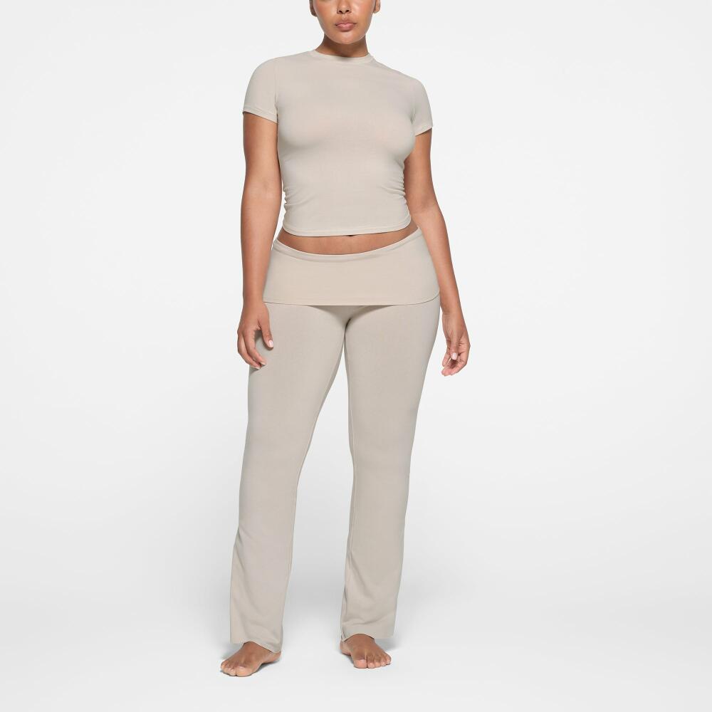 SKIMS Foldover Pant | Light Neutral | Medium | Cotton Jersey Cover