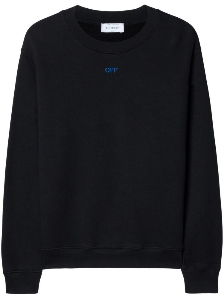 Off-White embroidered-logo organic cotton sweatshirt - Black Cover