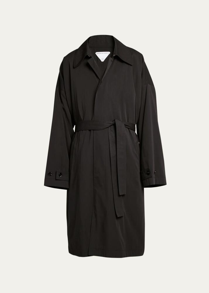 Bottega Veneta Men's Relaxed Belted Overcoat Cover