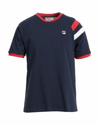 Fila Man T-shirt Navy blue Organic cotton Cover