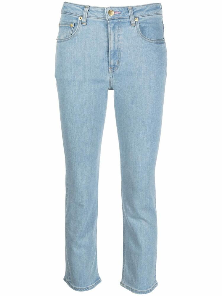 Tu es mon Tresor The Rose Quartz mid-rise cropped skinny jeans - Blue Cover