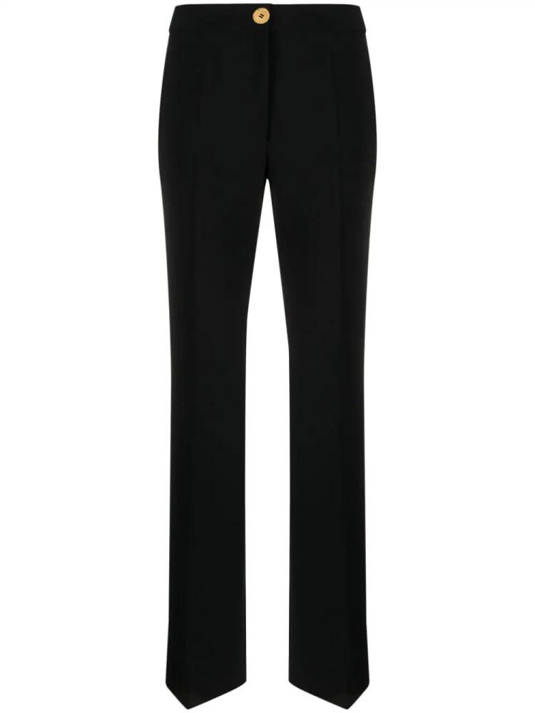 Moschino pressed-crease button-fastening tailored trousers - Black Cover