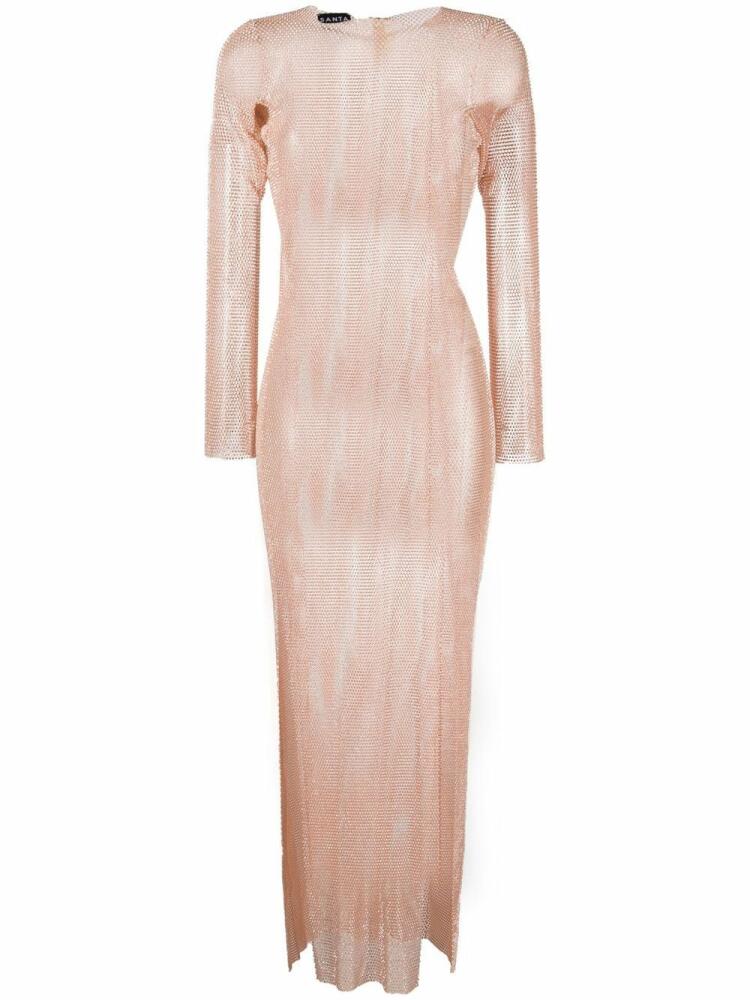 Santa Brands rhinestone-embellished sheer maxi-dress - Pink Cover