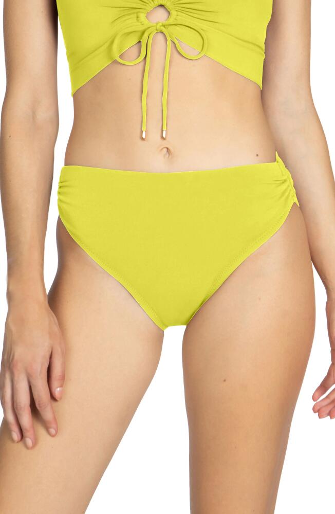 Robin Piccone Aubrey High Waist Bikini Bottoms in Honeydew Cover