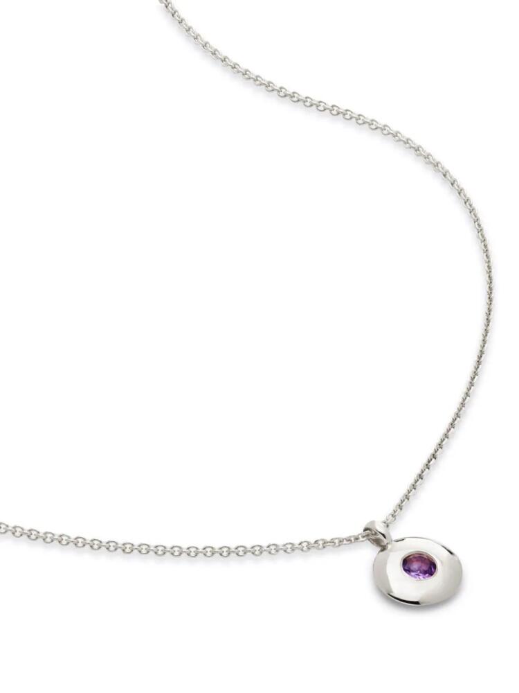 Monica Vinader February Birthstone pendant necklace - Silver Cover