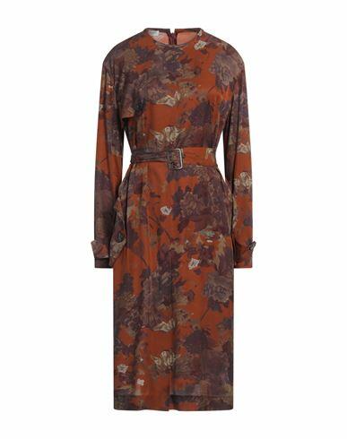 Dries Van Noten Woman Midi dress Tan Polyester Cover