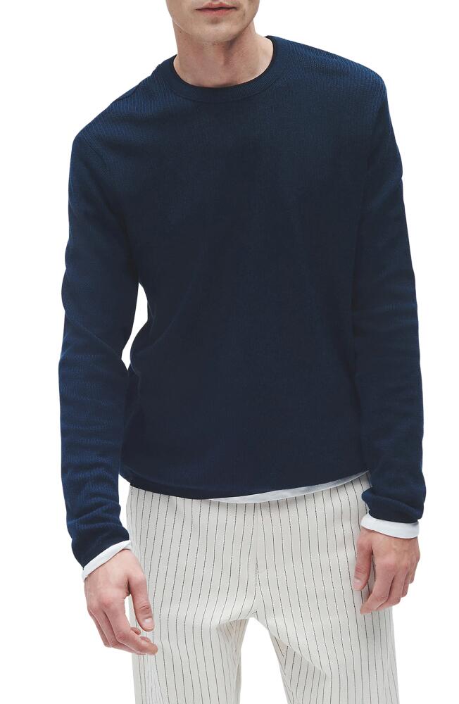 rag & bone Harvey Crewneck Cotton Sweater in Blue Cover