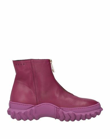 Marni Woman Ankle boots Mauve Soft Leather Cover