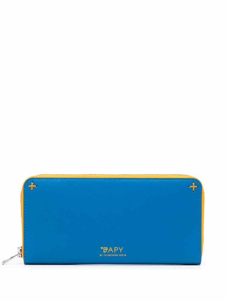 BAPY BY *A BATHING APE® two-tone zip pocket wallet - Blue Cover