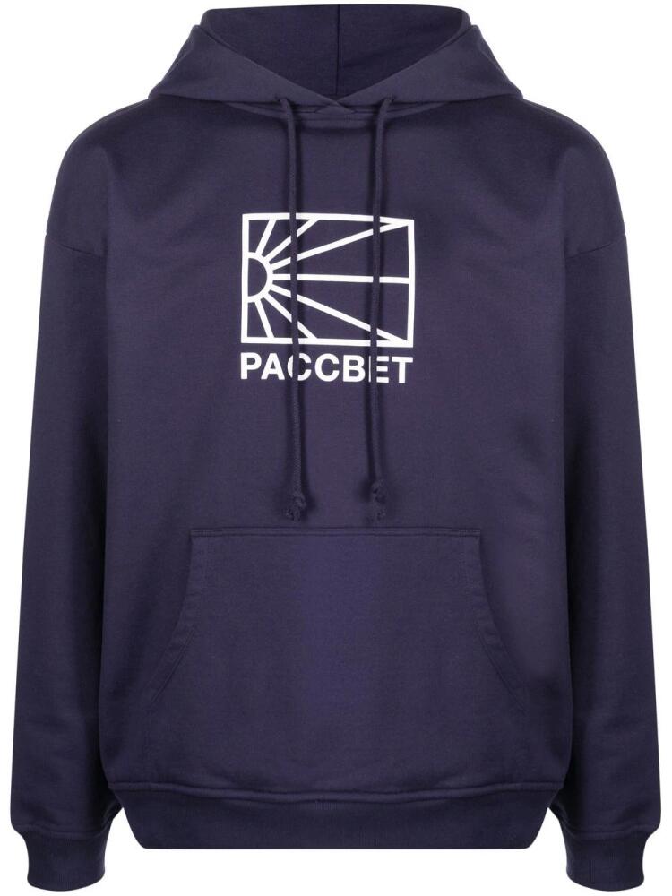 RASSVET logo-print pullover hoodie - Blue Cover