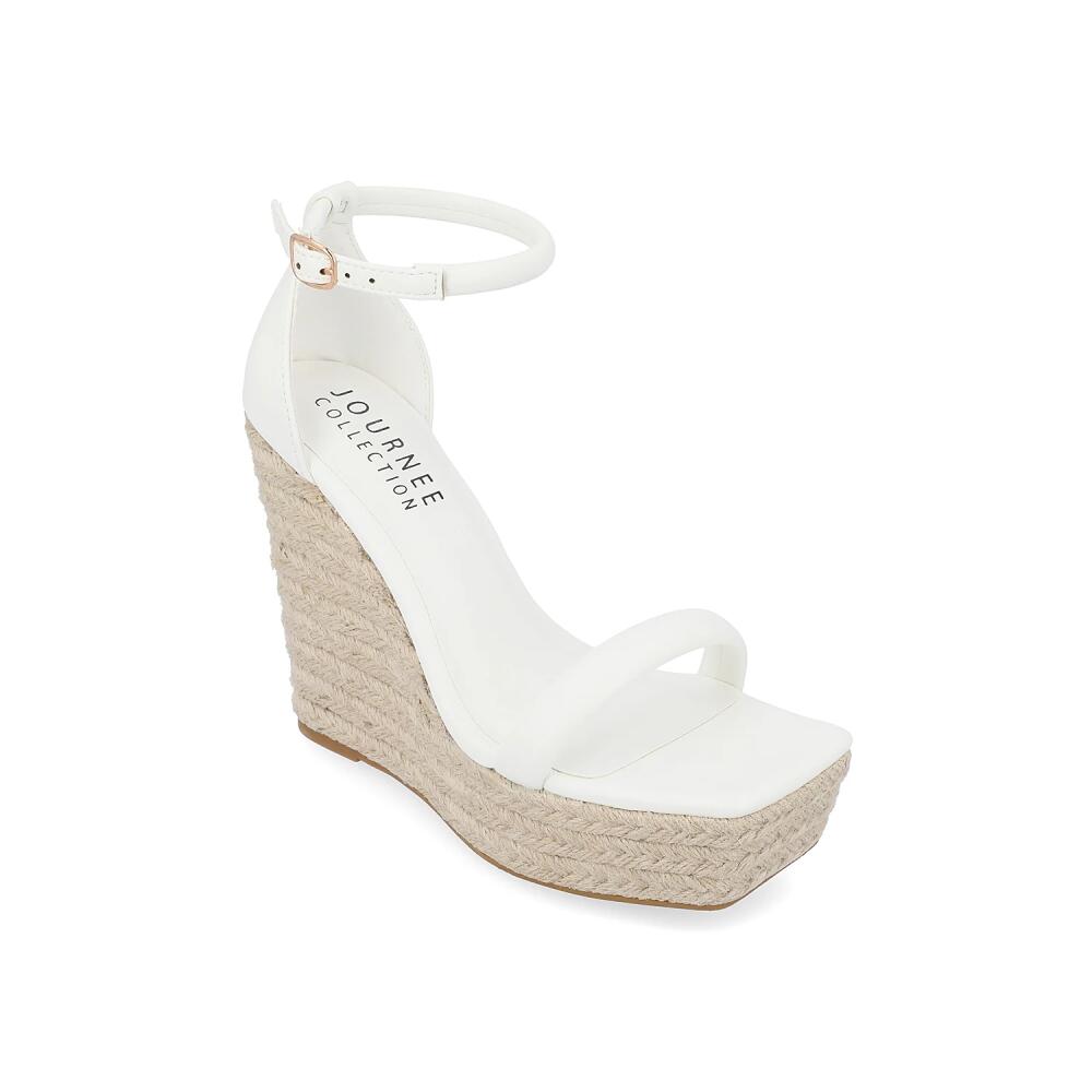 Journee Collection Olesia Espadrille Wedge Sandal | Women's | White Cover