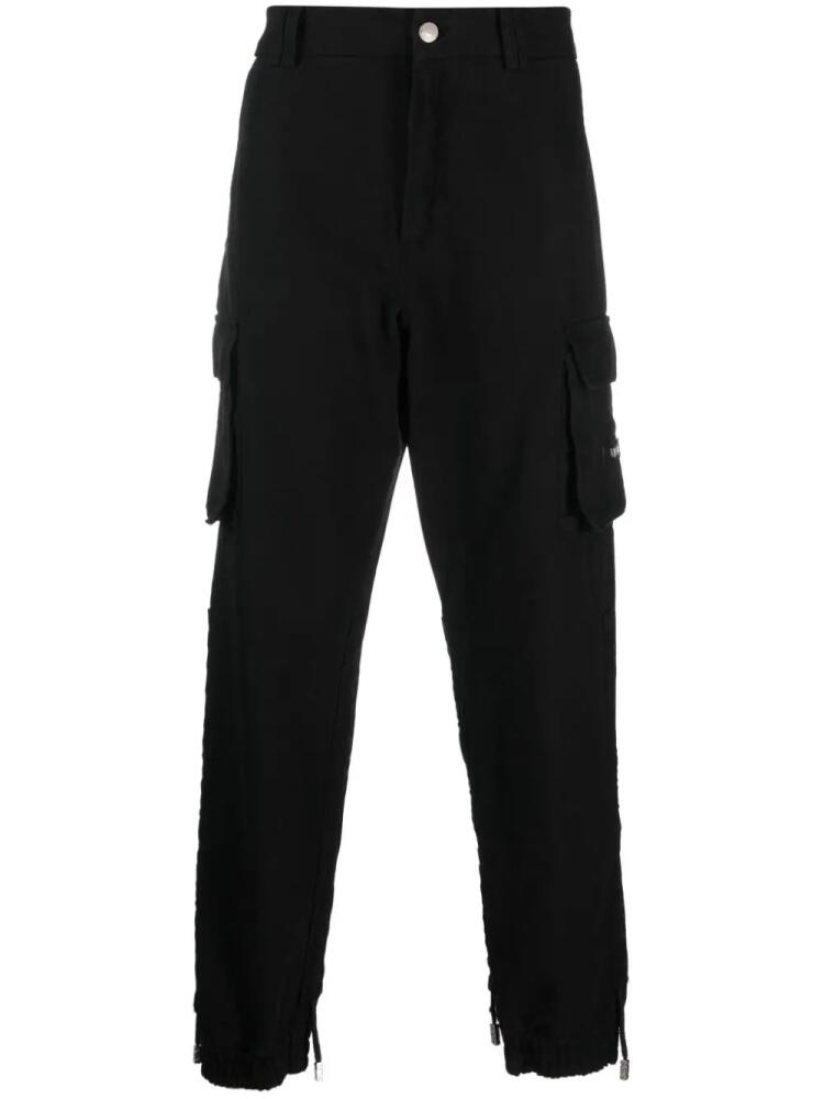 GCDS tapered-leg cargo trousers - Black Cover