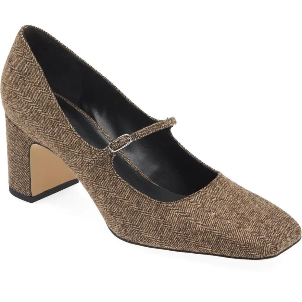 Nordstrom Madyson Mary Jane Pump in Brown Herringbone Cover