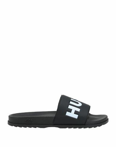 Hugo Man Sandals Black Rubber Cover