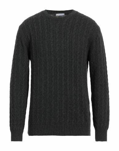 Boglioli Man Sweater Steel grey Wool, Cashmere Cover