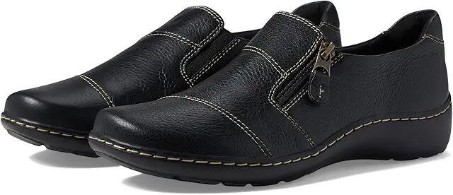 Clarks Cora Harbor (Black Leather) Women's Shoes Cover