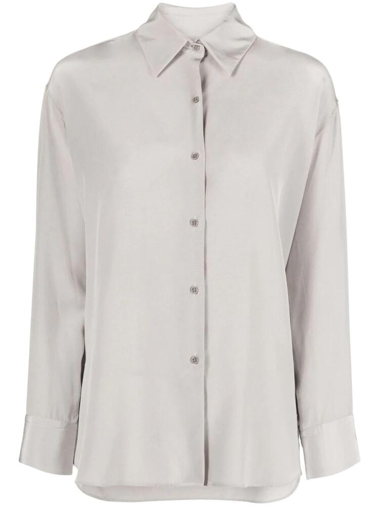 Nili Lotan silk long-sleeve shirt - Grey Cover