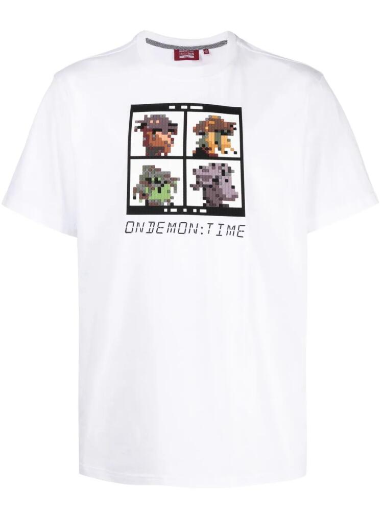 Mostly Heard Rarely Seen 8-Bit On Demon Time cotton T-Shirt - White Cover