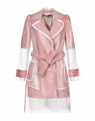 Elisabetta Franchi Woman Coat Salmon pink Polyurethane, Cotton, Acetate, Polyester, Polyamide Cover