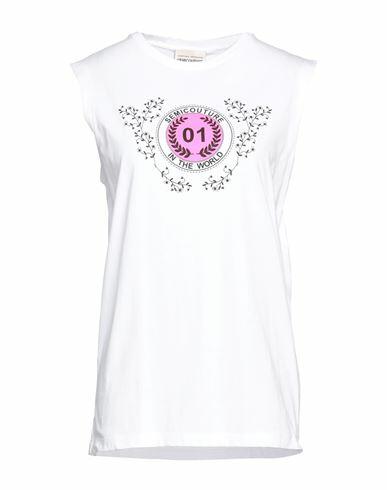 Semicouture Woman T-shirt White Cotton Cover