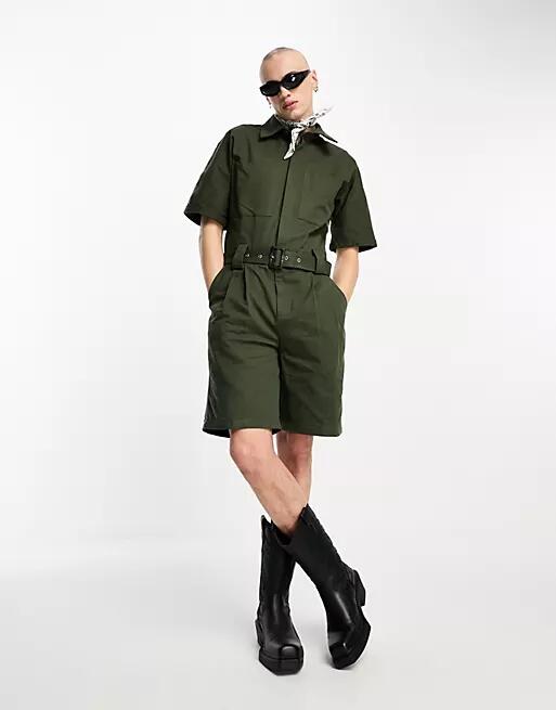 Sister Jane utility boilersuit in khaki-Green Cover