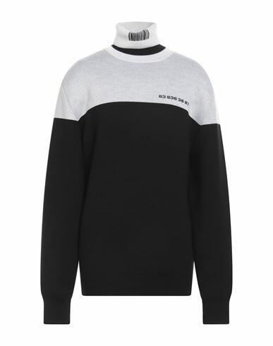 Vtmnts Man Turtleneck Black Merino Wool Cover