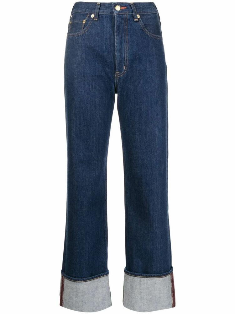 Tu es mon Tresor The Carnelian high-rise straight-leg jeans - Blue Cover