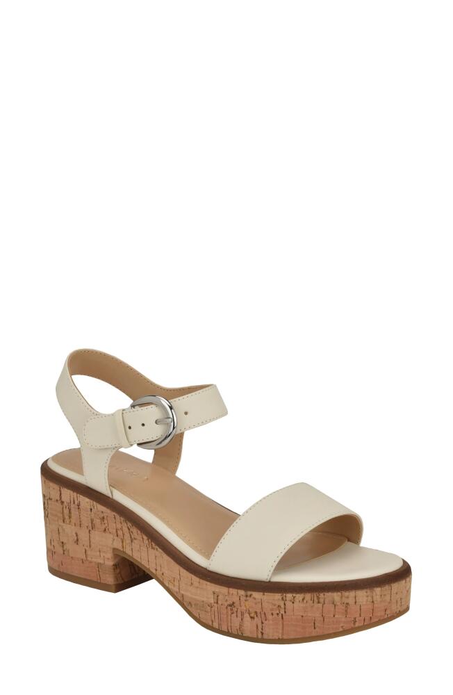 Calvin Klein Isleen Ankle Strap Platform Sandal in Ivory Cover