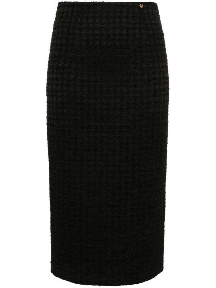 NISSA high-waisted bouclé skirt - Black Cover