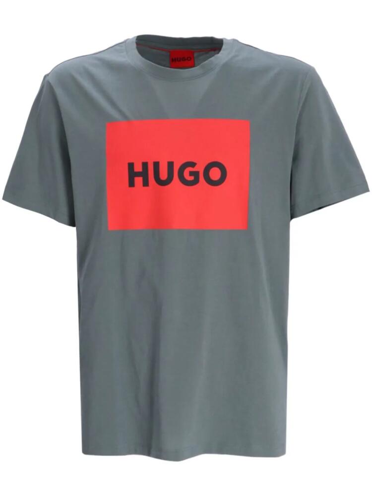 HUGO Dulive cotton T-shirt - Grey Cover