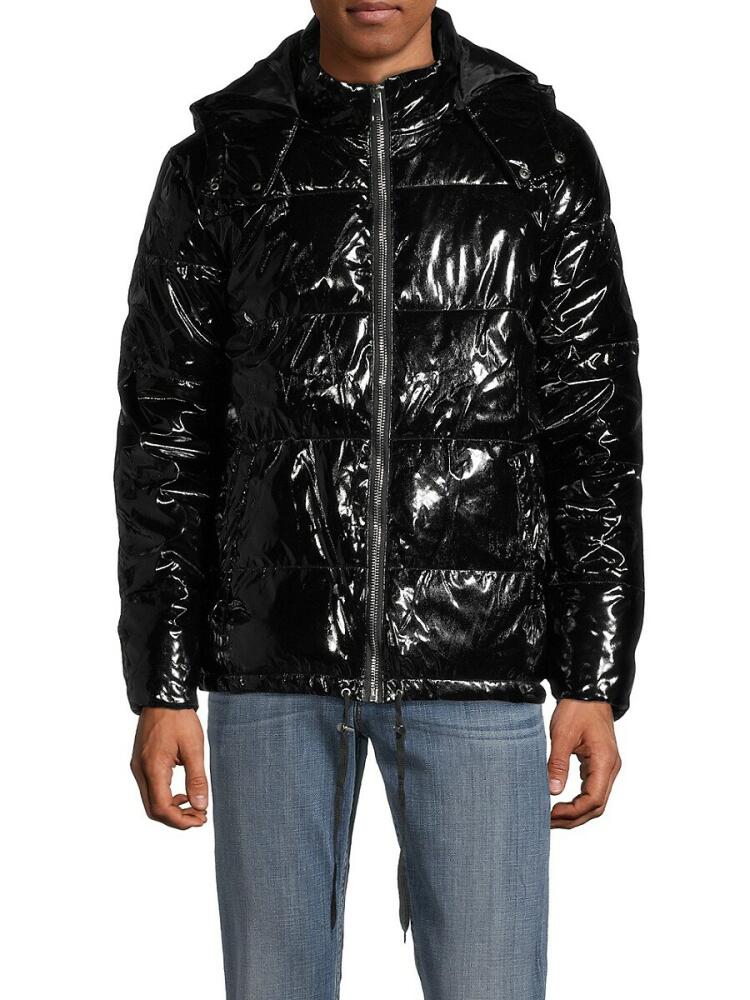 American Stitch Men's Shine Puffer Jacket - Black Cover