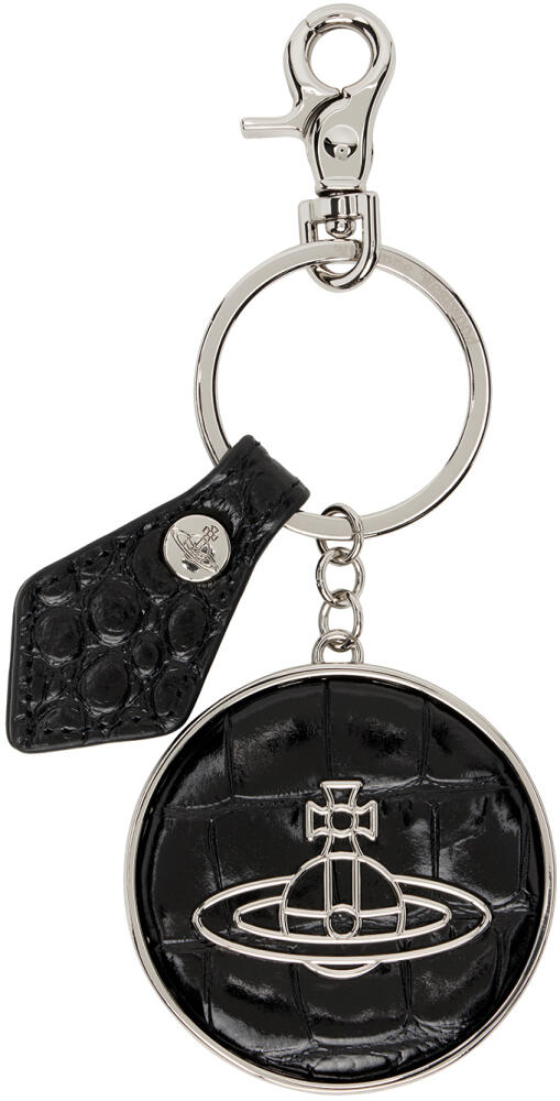 Vivienne Westwood Black Thin Line Orb Keychain Cover