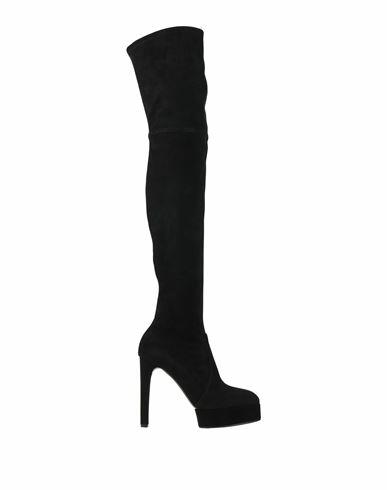 Casadei Woman Boot Black Leather Cover