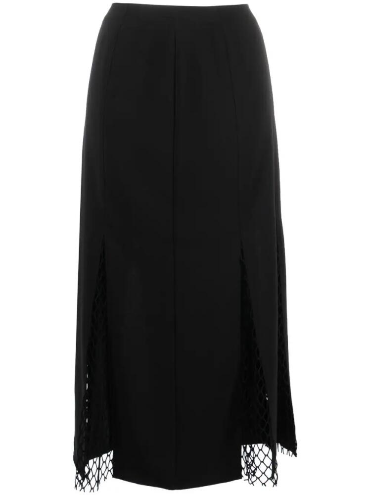 Calvin Klein mesh-panel midi skirt - Black Cover